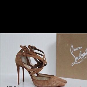 Christian Louboutin Brown Strappy Heels